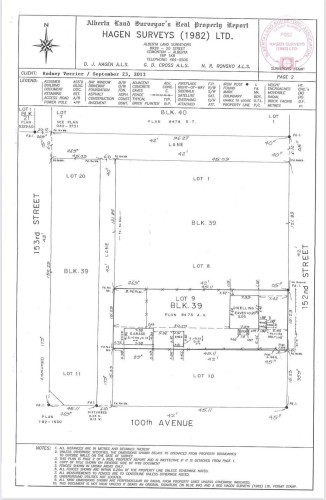 Survey map / technical document - 10006 152 Street Nw, Edmonton, AB - Other