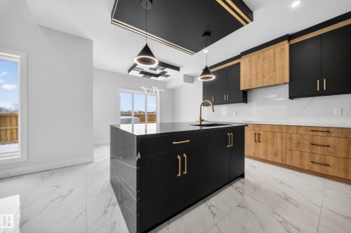 111 28 Street, Edmonton, AB - Indoor Photo Showing Kitchen With Upgraded Kitchen