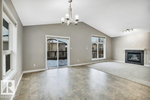 708 60 Street, Edmonton, AB - Indoor Photo Showing Living Room With Fireplace