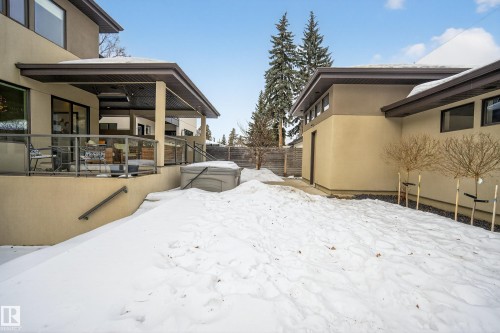 View of yard layered in snow - 9415 144 Street, Edmonton, AB - Outdoor With Exterior