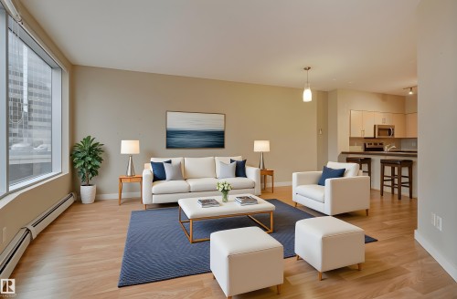 603 10136 104 Street, Edmonton, AB - Indoor Photo Showing Living Room