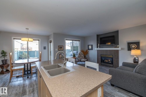 1615 Rutherford Road, Edmonton, AB - Indoor With Fireplace