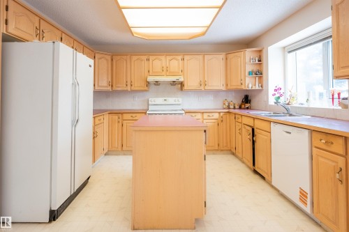 716 Revell Crescent, Edmonton, AB - Indoor Photo Showing Kitchen With Double Sink