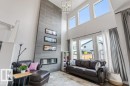 9639 224 Street, Edmonton, AB  - Indoor Photo Showing Living Room With Fireplace 
