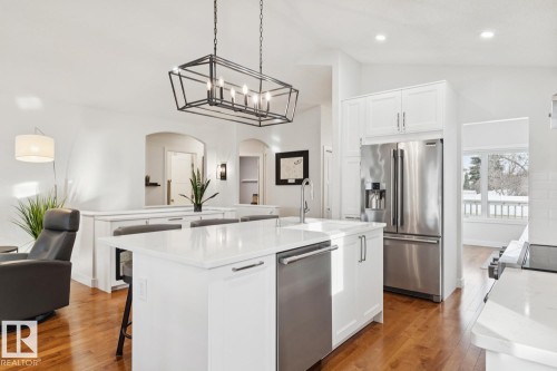 161 Forrest Drive, Sherwood Park, AB - Indoor Photo Showing Kitchen With Upgraded Kitchen
