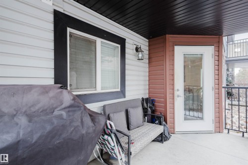 View of patio / terrace with a grill - 108 396 Silver Berry Road, Edmonton, AB - Outdoor With Exterior