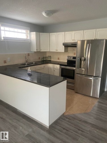 3641 114 Avenue, Edmonton, AB - Indoor Photo Showing Kitchen With Double Sink