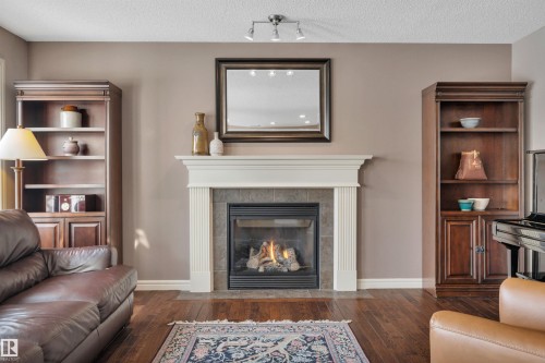 581 Foxboro Loop, Sherwood Park, AB - Indoor Photo Showing Living Room With Fireplace