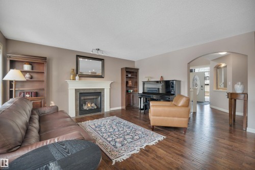 581 Foxboro Loop, Sherwood Park, AB - Indoor Photo Showing Living Room With Fireplace