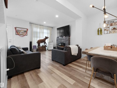 92 804 Welsh Drive, Edmonton, AB - Indoor Photo Showing Living Room With Fireplace