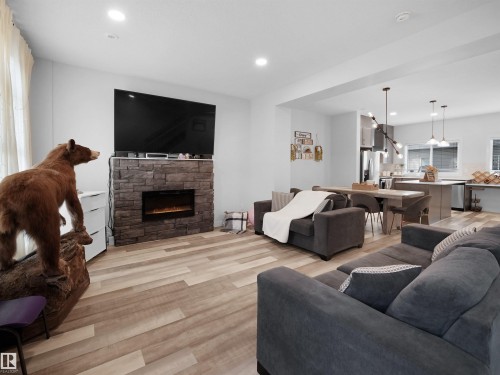 92 804 Welsh Drive, Edmonton, AB - Indoor Photo Showing Living Room With Fireplace