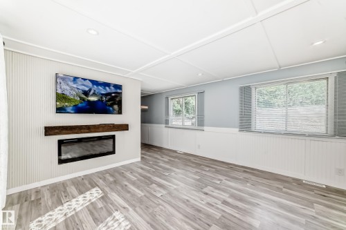 404 Evergreen Park, Edmonton, AB - Indoor Photo Showing Living Room With Fireplace