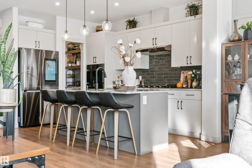 57 Savoy Crescent, Sherwood Park, AB - Indoor Photo Showing Kitchen With Upgraded Kitchen