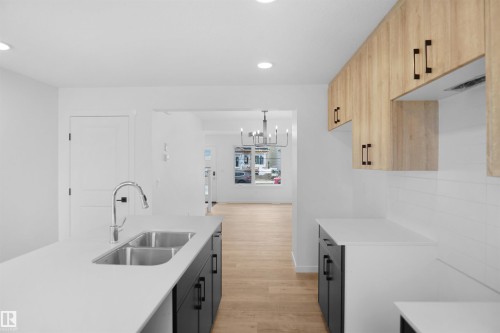 2119 210 Street, Edmonton, AB - Indoor Photo Showing Kitchen With Double Sink