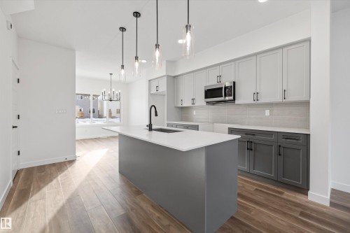 18847 29 Avenue, Edmonton, AB - Indoor Photo Showing Kitchen With Upgraded Kitchen