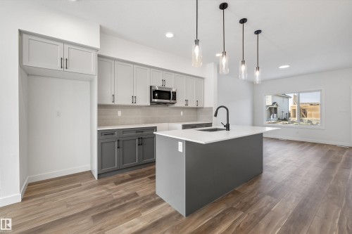 18847 29 Avenue, Edmonton, AB - Indoor Photo Showing Kitchen With Upgraded Kitchen
