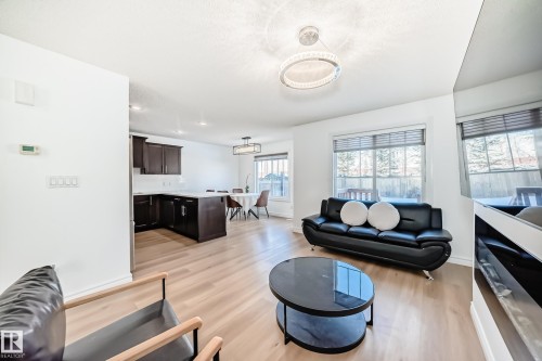 5308 165 Avenue, Edmonton, AB - Indoor Photo Showing Living Room With Fireplace