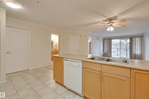 208 8912 156 Street, Edmonton, AB - Indoor Photo Showing Kitchen With Double Sink