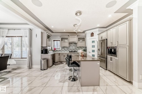 6113 60 Street, Beaumont, AB - Indoor Photo Showing Kitchen With Upgraded Kitchen