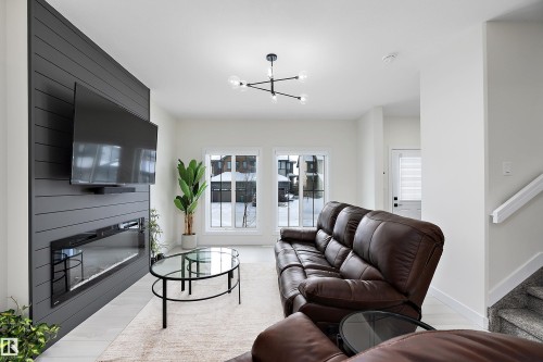 40 Chambery Crescent, St. Albert, AB - Indoor Photo Showing Living Room With Fireplace