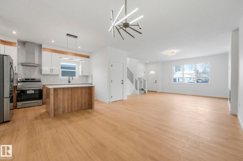 12206 63 Street, Edmonton, AB - Indoor Photo Showing Kitchen With Stainless Steel Kitchen