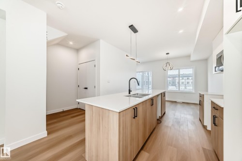 44 18120 28 Avenue, Edmonton, AB - Indoor Photo Showing Kitchen With Double Sink With Upgraded Kitchen