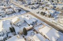 Snowy aerial view with a residential view - 7020 157 Avenue, Edmonton, AB  - Outdoor With View 