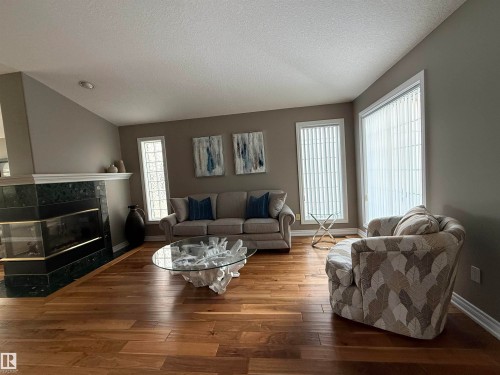 17 925 Picard Drive, Edmonton, AB - Indoor Photo Showing Living Room With Fireplace