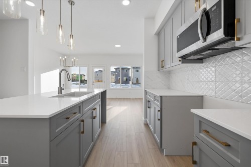 18851 29 Avenue, Edmonton, AB - Indoor Photo Showing Kitchen With Upgraded Kitchen