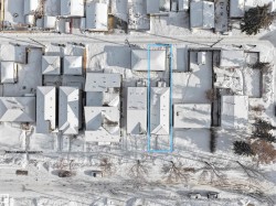 Aerial perspective of suburban area - 