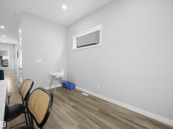 Unfurnished dining area with recessed lighting and light wood finished floors - 