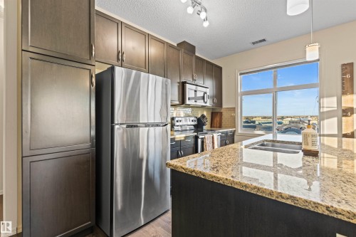 428 7825 71 Street, Edmonton, AB - Indoor Photo Showing Kitchen With Double Sink