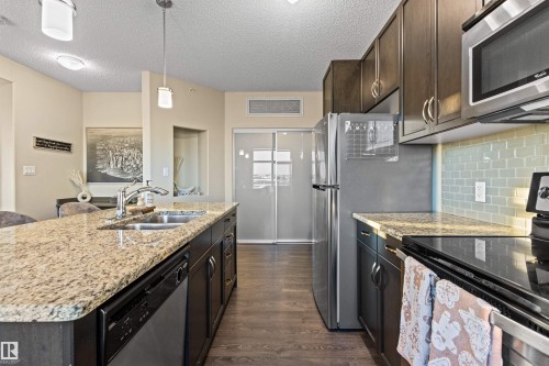 428 7825 71 Street, Edmonton, AB - Indoor Photo Showing Kitchen With Double Sink With Upgraded Kitchen