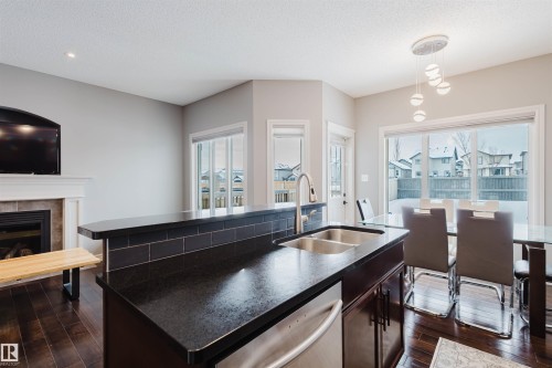 3921 167A Avenue, Edmonton, AB - Indoor Photo Showing Kitchen With Double Sink