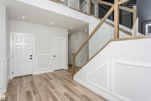 Foyer featuring light wood-style flooring and recessed lighting - 1723 19 Street, Edmonton, AB - Indoor Photo Showing Other Room