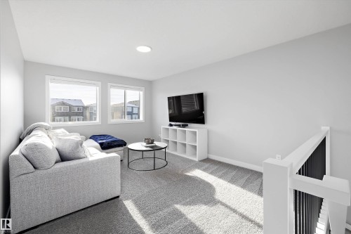 7027 54 Avenue, Beaumont, AB - Indoor Photo Showing Living Room