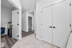 Entrance featuring recessed lighting, a closet, and light tile patterned floors - 