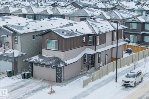 Snowy aerial view featuring a residential view - 5304 Kimball Place, Edmonton, AB - Outdoor