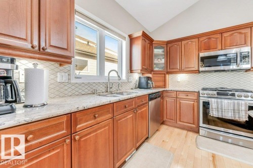 20 18343 Lessard Road, Edmonton, AB - Indoor Photo Showing Kitchen With Double Sink