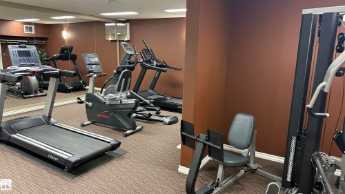View of workout area - 303 5951 165 Avenue, Edmonton, AB - Indoor Photo Showing Gym Room