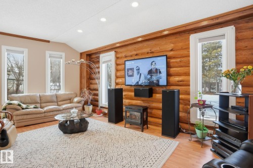 73078 Southshore Drive, Widewater, AB - Indoor Photo Showing Living Room With Fireplace