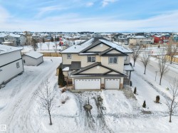 Snowy aerial view with a residential view - 