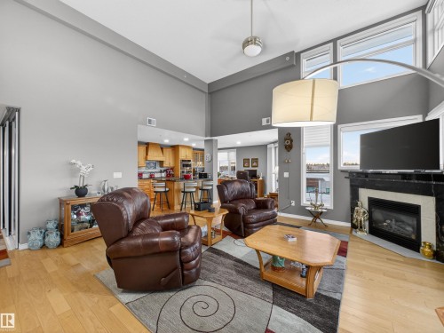 603 141 Festival Way, Sherwood Park, AB - Indoor Photo Showing Living Room With Fireplace