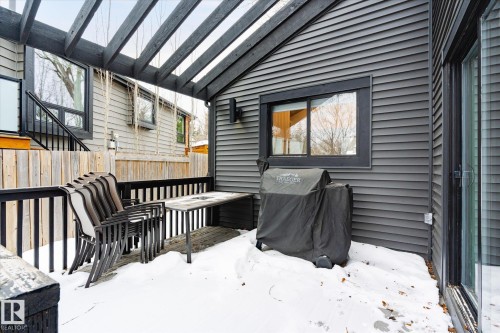 View of patio with a deck and area for grilling - 38 Woodcrest Avenue, St. Albert, AB - Outdoor With Deck Patio Veranda With Exterior