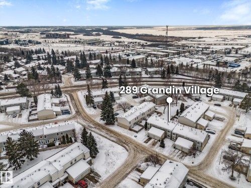 View of snowy aerial view - 289 Grandin Village, St. Albert, AB - Outdoor With View