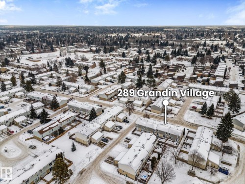 View of snowy aerial view - 289 Grandin Village, St. Albert, AB - Outdoor With View