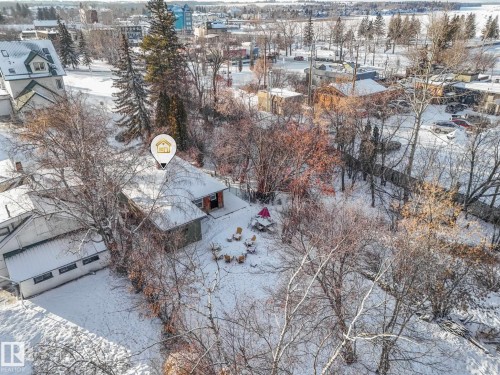 View of snowy aerial view - 5043 48 St, Sylvan Lake, AB - Outdoor With View