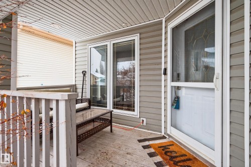 View of exterior entry with a deck - 24 Olmstead Court, St. Albert, AB - Outdoor With Exterior