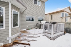 Snow covered deck with grilling area - 