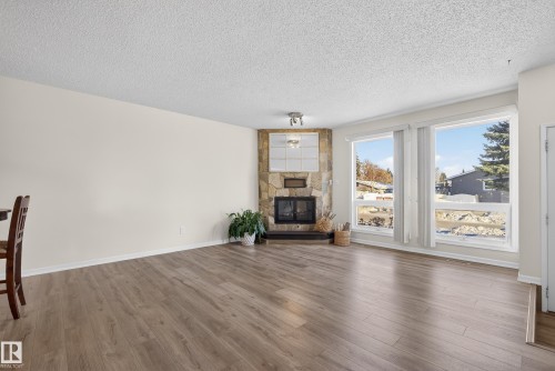 1704 89 Street, Edmonton, AB - Indoor Photo Showing Living Room With Fireplace